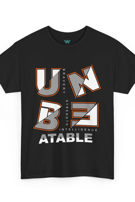 Unbeatable Unisex Heavy Cotton Tee - Casual Wear, Gift for Him, Motivational Shirt, Everyday Apparel, Graphic Tee