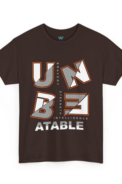 Unbeatable Unisex Heavy Cotton Tee - Casual Wear, Gift for Him, Motivational Shirt, Everyday Apparel, Graphic Tee