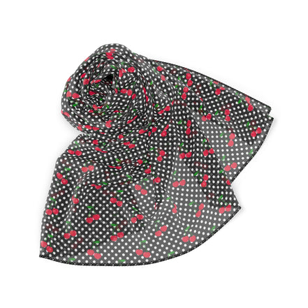Fruit of the Spirit: Cherry Poly Scarf, Stylish Accessory, Lightweight Shade, Perfect for Gifting, Trendy Women's Fashion