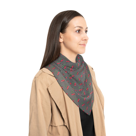 Fruit of the Spirit: Cherry Poly Scarf, Stylish Accessory, Lightweight Shade, Perfect for Gifting, Trendy Women's Fashion