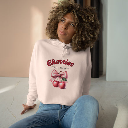 Fruit of the Spirit Crop Hoodie - Cherries Design