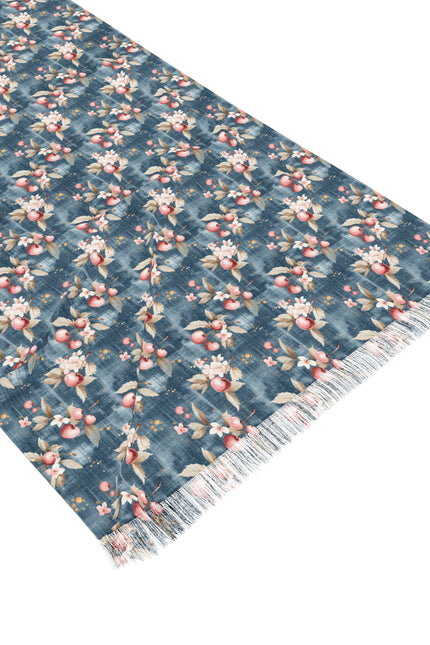Corquette Cherry Light Scarf, Lightweight Wrap, Elegant Accessory, Ideal Gift for Her, Perfect for Festivals, Travel, or Everyday Wear