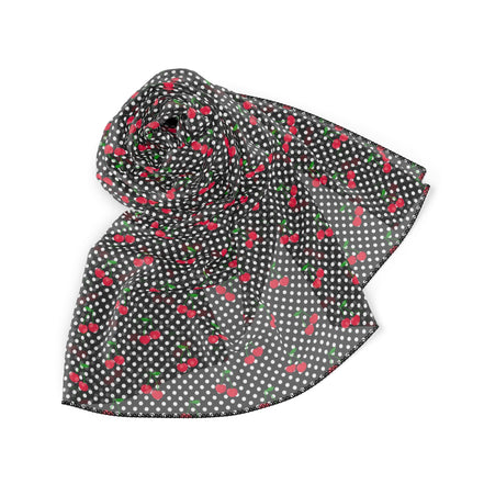 Fruit of the Spirit: Cherry Poly Scarf, Stylish Accessory, Lightweight Shade, Perfect for Gifting, Trendy Women's Fashion