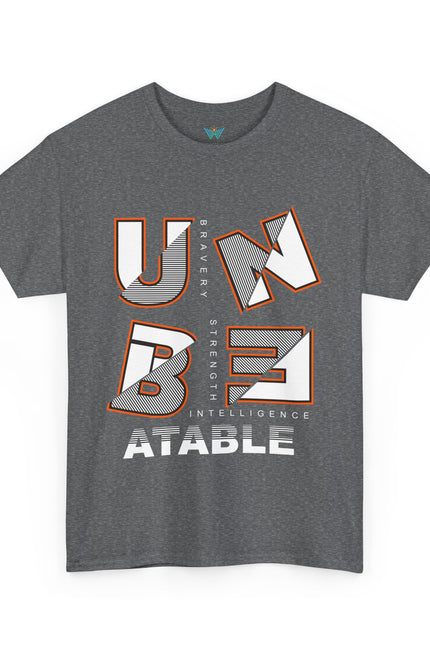 Unbeatable Unisex Heavy Cotton Tee - Casual Wear, Gift for Him, Motivational Shirt, Everyday Apparel, Graphic Tee